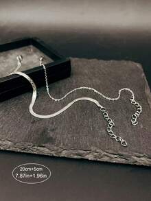 Bộ 2 chiếc/Bộ lắc chân bằng thép không gỉ thời trang dành cho nữ, thích hợp cho du lịch, nghỉ dưỡng, đi biển - Bạc - Xem 4