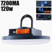 1pc Outdoor Multifunctional Solar Power Bank With Multi-Light Adjustments, Type-C Charging, Mini Waterproof Camping Light