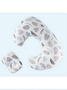 1PC Nursing Pillow, Nursing Artifact, Printed Design, Waist Pillow, Waist Protection, Backrest, Baby Friendly, Baby Sitting, Feeding Pad, Wrap Around Breast Milk