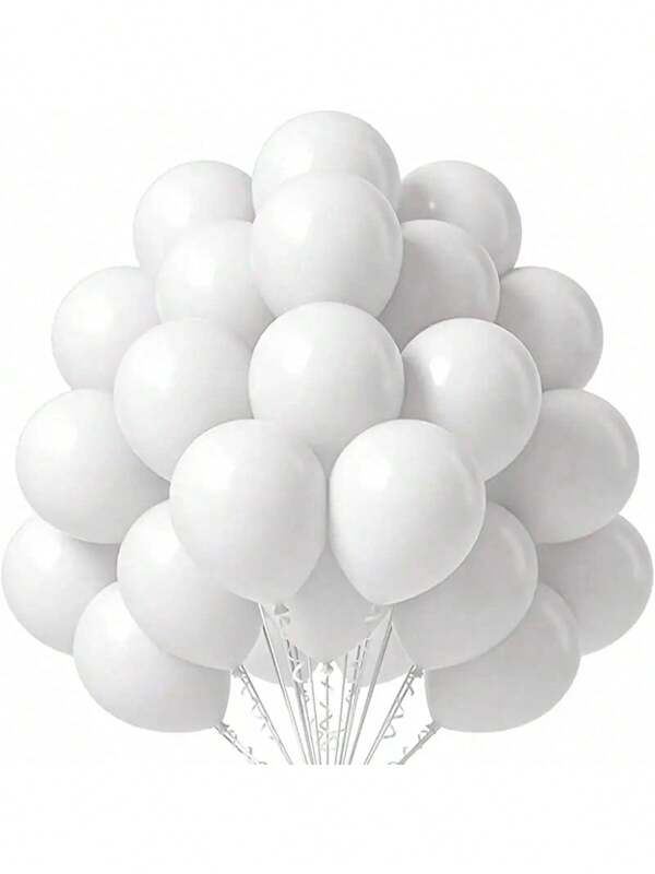 White Balloon Garland Arch Kit With 1Roll Ribbon For Birthday Party, Halloween And Christmas, BabyShower, Wedding, Holiday Decoration And Anniversary