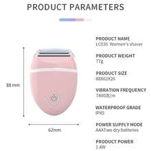 Electric Hair Remover, Ladies Shaver, 2 X AAA Battery Powered Portable Painless Epilator Device, Wireless Hair Removal Epilator For Women, Wireless Electric Hair Trimmer Suitable For Face, Legs, Arms, Underarms, Bikini Area, Hair Removal Device, Batteries Not Included