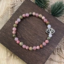 Elegante pulsera con chakra de cuentas de piedras naturales - Brazalete joyería redonda hecha a mano - Collar de joyería brillante | Collar de uso diario | Regalo de otoño | Collar de mujer | Regalo de cumpleaños/San Valentín/Navidad | Regalo de día festivo/fiesta/graduación