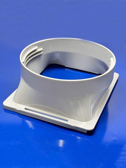 5.9-Inch Portable Air Conditioner Exhaust Hose Connector - Mobile AC Unit Pipe Extension With Easy-Access Slit & Sturdy Design - White Plastic Hose Extension Accessory For Home & Vehicle Use, Portable Air Conditioner Hoses, Durable Construction