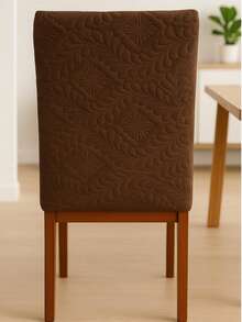Premium Hammered Mesh Adjustable Anti-Cat Chair Cover – Protection And Elegance For Dining Room - Rust Brown - View 2