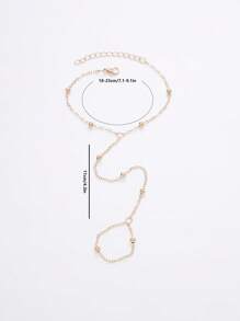 1pc Fashionable Pearl Finger Chain, Inexpensive & Delicate Bracelet Suitable For Women's Daily Wear