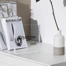 1 Stück "Trust Me.-God" Acryl Schild Tischdekoration, inspirierendes Acryl Block Schild Tischdekoration für Zuhause Schlafzimmer Mädchenzimmer Büro Regal Tisch, Schulbedarf, Rückkehr zur Schule