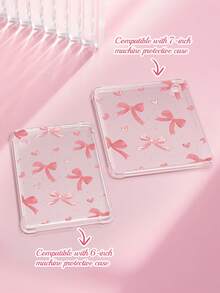 A Bow And Heart Beautiful Transparent Fashion Kobo Clara Colour/BW 2024,Kobo Clara 2E,Kobo Libra Color 2024,Kobo Libra 2 Protective Case, TPU Transparent Drop Protection Case, Lovely Gift - Multicolor - View 2