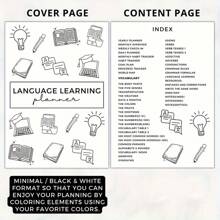 47 Page Language Learning Plan For Adults - Vocabulary And Grammar Organizer With Weekly/Monthly Logs, Grammar Checklists, Mind Maps, Writing Tips, And Color Coded Tabs - Comprehensive Language Acquisition Notebook For Effective Learning Habits And Progress Tracking, Language Learning Tools | Engaging Design | High-Quality Paper Materials, Language Learning Notebook,School Supplies,Back To School