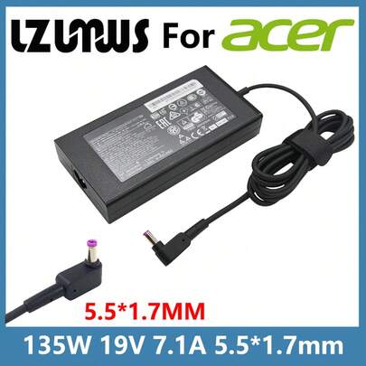 135W 19V 7.1A Laptop Charger For Nitro 5 135W 19V 7.1A Charger 5.5 Mm X 1.7mm AN515-51 AN515-51-56U0 AN515-51-504A AN515-51-78SU