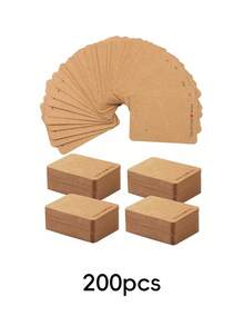 400 chiếc (200 Thẻ + 200 Túi) Làm thủ công với Vòng cổ Hoa tai Thẻ giấy Kraft dày có túi trong suốt Bộ đóng gói quà tặng trang sức - Nhiều màu - Xem 11