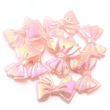 10 件/包 亚克力涂层果冻蝴蝶结珠 40x30 毫米 多色星空夜光逃亡公主手机吊饰钥匙扣包包配件 DIY 珠宝工艺品 - 蝴蝶結珠 - 查看 17