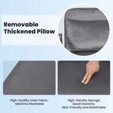 Convertible Single Folding Sofa Bed Sleep Chair W/ 6 Positions Adjustable Backrest - Dark Grey - View 6