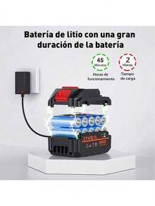 Pistola de lavado de coches de alta presión avanzada,Pistola de lavado de autos, lavadora de autos, lavadora de autos de alta presión, hidrolavadora portátil, hidrolavadora recargable, hidrolavadora portátil inalámbrica de 2000 PSI, equipada con un motor de cobre puro y una batería de 21 V 1500 Ah, equipada con una pantalla LED de potencia, visualización en tiempo real de la energía restante, equipada con una manguera de 6 metros, suministro de agua liviano e ilimitado, la canasta del filtro filtra eficazmente las impurezas y se puede usar para regar automóviles, pisos y jardines. - Tipo de Enchufe A USA (110-127V) - Ver 9