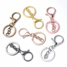 Conjunto de 10 ganchos de pressão com gatilho para chaveiro, fecho lagosta para colar, argola de chave e joias. - Chaveiro - Ver 7
