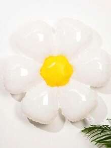 22pcs White Daisy Balloon Set, Sunflower Shaped Aluminum Foil Balloon, Suitable For Garden Theme Parties, Birthday Parties, Classroom Decoration, Cute Daisy Balloon Decoration, Autumn Flower Balloon