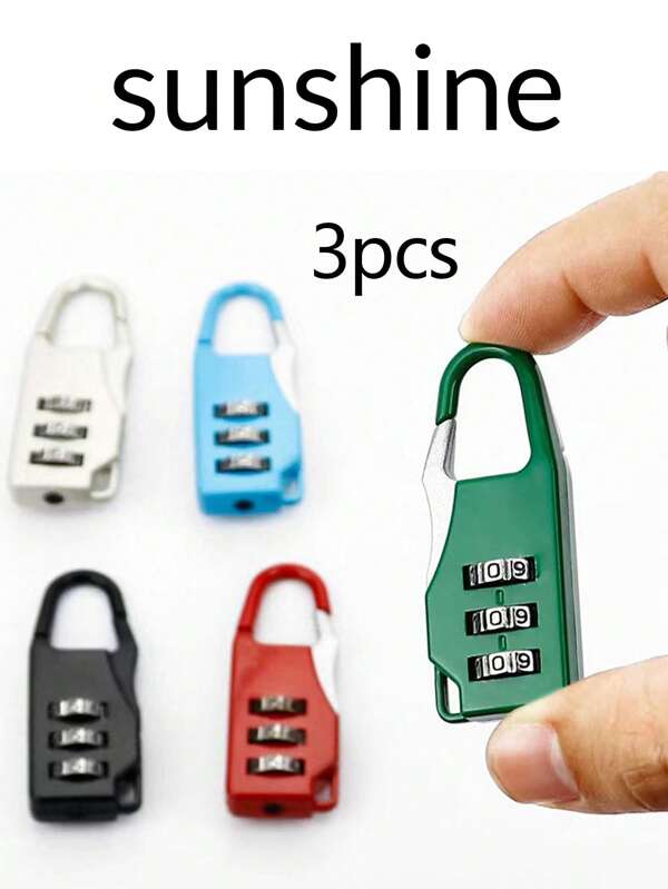 A Metal Mini Combination Padlock For Luggage, Bag Combination Lock, Gym Cabinet Door And Window Combination Lock. Fashionable, Simple, Practical And Convenient. Special For Business Trip Accommodation