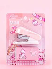 1 Set Pastel Color Mini Stapler With Staples, Lightweight And Convenient, Metal Binding, Suitable For File And Paper Organization, Ideal For Office, Study And Back To School Use - Multicolor - View 11