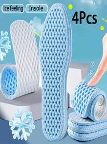 Juego de plantillas de verano con sensación de hielo, transpirables, absorben el sudor y amortiguan los golpes. Cómodas y dedicadas al uso en zapatos deportivos y casuales tanto de hombres como de mujeres.