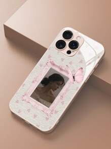1 pieza Funda de teléfono personalizada, se puede personalizar con fotos individuales, de pareja, de grupo, gráficos, hecha de vidrio templado y TPU resistente a impactos, rayones y huellas dactilares, con borde suave, apta para 16/15/14plus/13pro/12promax/11/7p/7g/Xr/6g/6p, ideal como regalo personal, de pareja, familiar, de amigo, del mejor amigo, de cumpleaños, aniversario
