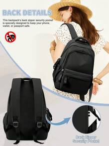 Mochila escolar mona para adolescentes, chicas de secundaria, estudiantes universitarios. Mochila casual clásica pequeña para exterior, viajes, uso diario, trabajo y portátil para mujeres y hombres. Se enviarán las versiones nuevas y antiguas al azar.