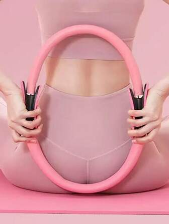 1pc Solid Color Pilates Ring Yoga Circle Resistance Band Magic Circle Workout Fitness Equipment