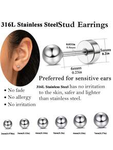 2件-10件穿孔套装-一次性无菌耳洞枪家用穿耳工具+5个银色球2mm-7mm球形平背耳钉 - 彩色 - 查看 2