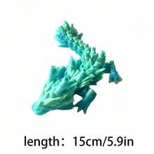 1 szt. Drukowana w 3D Mini Rodzina Smoków, Ruchome Stawy - Kolorowa Kolekcja, Dekoracja Domu i Biura, Ozdoby Pulpitu, Nadaje Się Do Różnych Dekoracji Pokoju Statuetki
