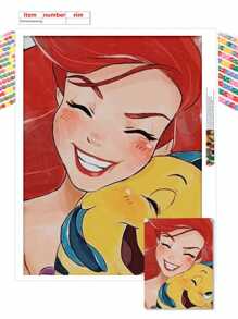 Disney El kit de Pintura de Diamantes 5D de Disney, para adultos principiantes, incluye pintura de diamantes 5D de Disney de diamante redondo completo, mosaico de cristal, artesanía, con un juego de herramientas, adecuado para decoración de pared del hogar, regalo de Acción de Gracias y Navidad para familia y amigos