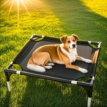 Durable Removable Dog Camping Bed, Metal Frame, Breathable Dog House