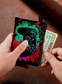 Kids Game Patterns Wallet - Mini Coin Purse With Soccer Pattern For Boys And Girls - Cute & Durable Kids Wallet With Zipper - Perfect For School, Travel, And Everyday Use (5.5" X 4.3")