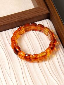 Betykuku 1 pieza Pulsera elástica con cuentas irregulares y coloridas de estilo bohemio, regalo para mujeres y niñas, adecuado para la playa, vacaciones, uso casual y fiestas