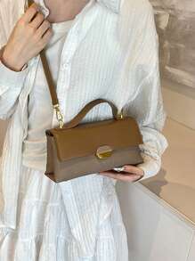2025 Fashionable Color Contrast Shoulder Diagonal Cross-Body Small Square Handbag For Women, Versatile