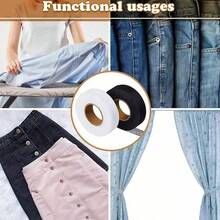 1 Pc Double Sided Adhesive Lining DIY Sewing Webbing Strong Adhesive Washable Non-Woven Fiber Tape, Double Sided Lining, Seamless Edge Binding Tape For Altering Clothes, Pants, Jeans, Skirts, Assorted Fabrics Adhesive Tape, No Sewing, Great For Adhesive Binding Assorted Fabrics - Multicolor - View 6