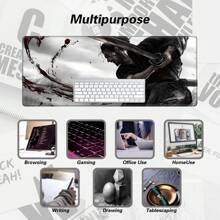 BHJLAXR Mystic Moon Phases & Floral Design Large Mouse Pad - Non-Slip, Stitched Edge Desk Mat For Gaming And Office Use, 31.4x15.7 Inches