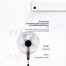 AMAZING VISION Ventilador de pared-16 pulgadas-5 aspas de ventilador-ventiladores de pared de 3 velocidades,,ventiladores de pared con cabezal móvil para uso doméstico - Tipo de Enchufe A USA (110-127V) - Ver 7