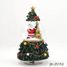 Christmas Crystal Ball Rotating Music Box, Christmas Tree Santa Claus Desktop Decoration For Office Home, Birthday Holiday Anniversary Gifts