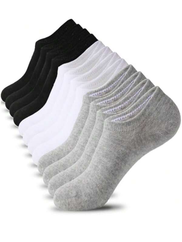 10 piezas Calcetines invisibles antideslizantes para mujer y hombre, calcetines de tobillo invisibles forrados, aptos para deportes al aire libre, senderismo, correr, escalar