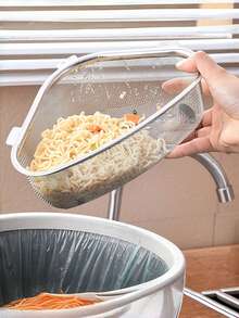 1 buah Keranjang Saringan Wastafel Stainless Steel - Filter Sampah Logam Anti Bocor dengan Penyimpanan Jaring, Untuk Menjaga Kesegaran Hasil Pertanian, Mudah Dibersihkan, Tahan Korosi, Tahan Lama, Solusi Pembuangan Dapur Hemat Ruang - Perak - View 4