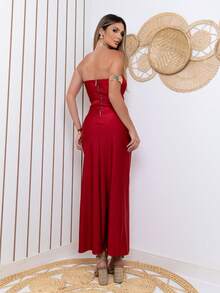 Women Dresses - Red - View 5