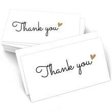 40 Count Glossy Thankful Gratitude Cards, English Language, Ideal For Birthday, Wedding, Small Business And Online Store Packaging Inserts, All Occasions, 3.5 X 2.1 Inches - one-size - View 4