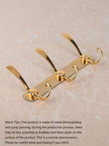 1 Piece Of Stainless Steel Towel Hook, Multifunctional Metal Hook, Creative Clothes Hook, Coat Rack Storage Hook, Punch-Free Wall-Mounted Hanger, Suitable For Bathroom, Wardrobe, Bedroom, Bathroom Accessories, Suitable For Behind The Door/Bathroom/Kitchen/Living Room/Bedroom