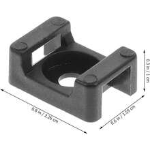 100 bases de tornillos negros para bridas de 23 mm. Se puede utilizar con clips de gestión de cables, organizadores de cables electrónicos, clips de cable del acelerador, clips de cable marinos, clips de cable de acero inoxidable o en cualquier lugar donde se necesite un cableado ordenado. - Negro - Ver 2