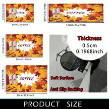 1 buc. Covoraș de baie cu imprimeu de frunze de arțar de toamnă, din imitație de piele întoarsă TPR, cu fund de ușă, covoraș de bucătărie, covoraș de rufe, decor cu atmosferă festivă, decor pentru casă, decor pentru petrecere, decor pentru nuntă, decor pentru sufragerie