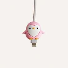 Cartoon Penguin Silicone Data Cable Protector Case, Cute Bite-Proof Gifts For Apple Phone Charging Cable
