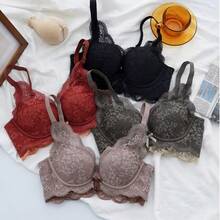 Available In 7 Colors: Beautiful Breasts, Beautiful Back, High Sides, Lace, Full Lace, Cleavage, Bust Enhancement, Padded Lace Bra, Adjustable Shoulder Straps, For Small Breasts, A Cup/B Cup