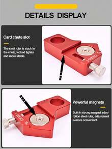1 Pc Aluminum Alloy Steel Ruler Positioning Block 45/60/90 Degree Angle Scriber, Line Marking Gauge Woodworking Square Scriber, Right Angle Ruler, Height Ruler, Woodworking Measuring Tool, Woodworking Scriber For Ruler Locator Woodworking Woodworking Marking Measuring Tools