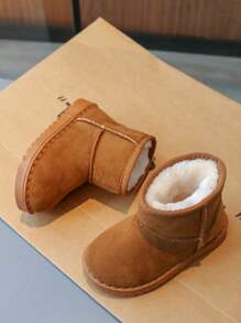 Botas de nieve para niños, Nuevo otoño/invierno, Zapatos para niños, Botas cálidas para niñas pequeñas, Botas de felpa suave de suela blanda para niños, Botas casuales cómodas y versátiles, Ligeras