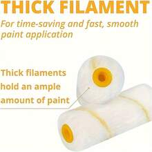 22-Pack ProCraft Paint Roller Set With Frame - 4-Inch Fabric Rollers And Durable Metal Handle For Smooth Painting On Wood, Furniture, Cabinets, And Walls