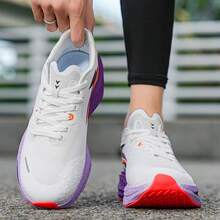 限量版蛇年休闲跑鞋，男女专业减震碳板竞技运动鞋 - 白紫色 - 查看 3