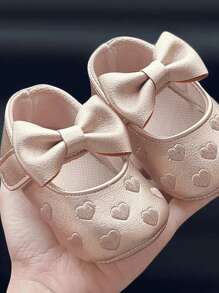 婴儿刺绣心形图案学步鞋，0-1岁